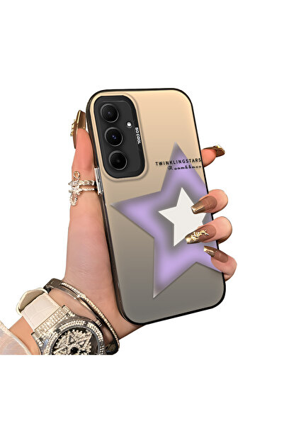 ucuc حافظة متوافقة مع هاتف سامسونج جالاكسي A55 بنمط نجمة وسطح لامع غير لامع و...