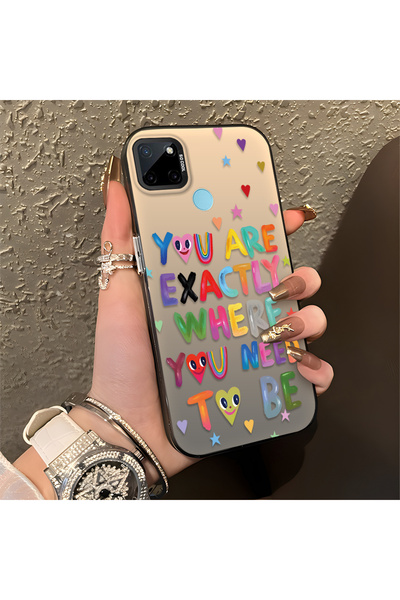 ucuc حافظة متوافقة مع Realme C21Y/C25Y ذات سطح لامع غير لامع وحماية من الصدما...