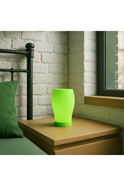 Sani lamp, NIS SТRAIGHT, PLA, 95 x 95 x 185 mm, green, LED