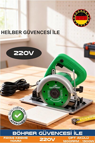 BÖHRER 110MM ELEKTRİKLİ 1300W 1200RPM FAYANS KESME MAKİNESİ