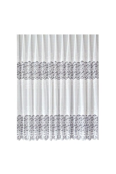 TREI STEJARI Perdea de Pascani, model 51257, 500cm x 160 H, albă