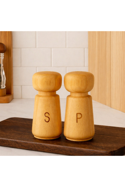 Kapris علبة توابل فاخرة من الخيزران سعة 2 لتر 7B166-177