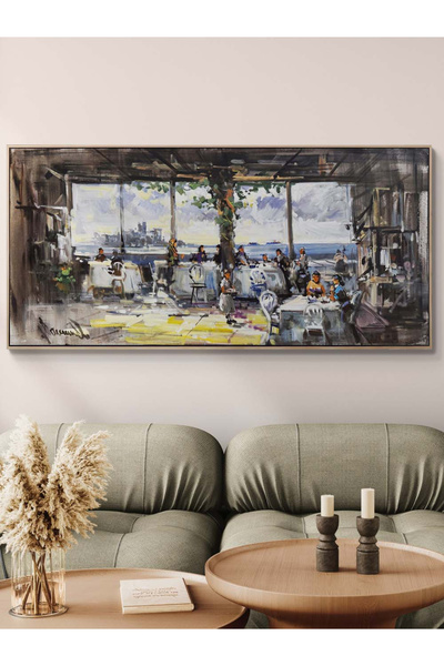 Simurg Sanatevi Boğaz’da Bir Akşamüstü Yağlı Boya Tablosu