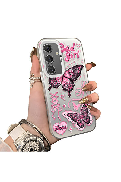 ucuc حافظة حماية من الصدمات ذات سطح لامع فضي ملون متوافقة مع هاتف سامسونج جال...