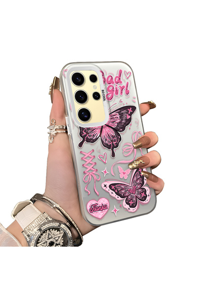 ucuc حافظة حماية من الصدمات ذات سطح لامع فضي اللون متوافقة مع هاتف سامسونج جا...