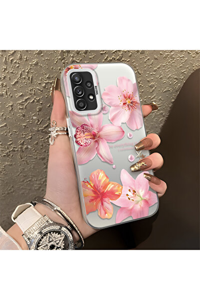 ucuc حافظة متوافقة مع هاتف سامسونج جالاكسي A52، ذات نمط زهور، سطح لامع غير لا...