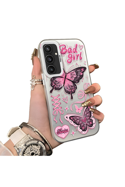 ucuc حافظة حماية من الصدمات ذات سطح لامع فضي اللون متوافقة مع هاتف سامسونج جا...