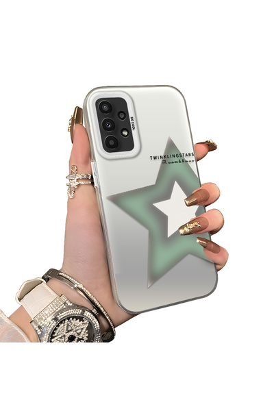 ucuc حافظة متوافقة مع هاتف سامسونج جالاكسي A23 بنمط نجمة وسطح لامع غير لامع و...