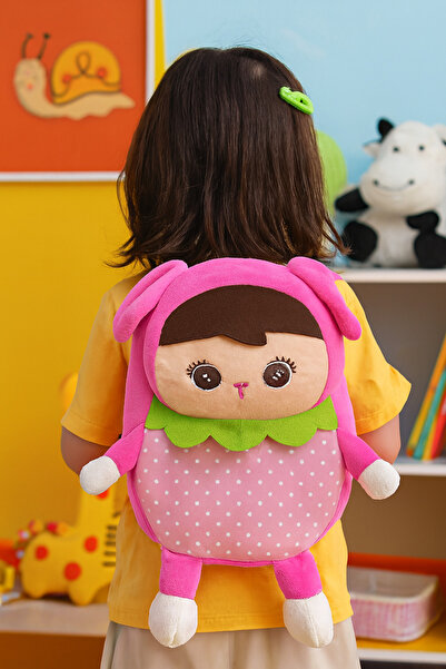 Livava Strawberry Girls Mini Plush Bag, Adjustable Children's Backpack Strap,...