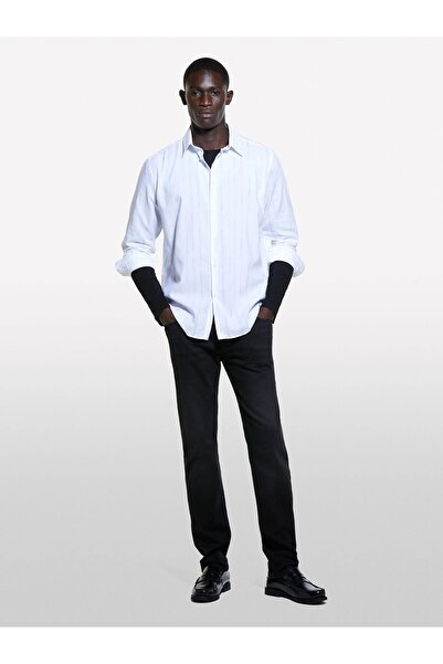 Sisley Men's Boston Slim Fit Canvas Denim Trousers 323A4N3Hse00O-Sis800