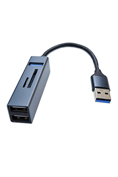Leonpro Usb 3.0 2.0 çoklayıcı hub + sd mikro kart okuyucu 5 in1 set
