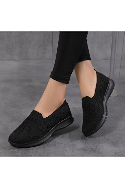 SOSENFER 女士步行鞋，一脚蹬舒适透气平底百搭休闲鞋女鞋