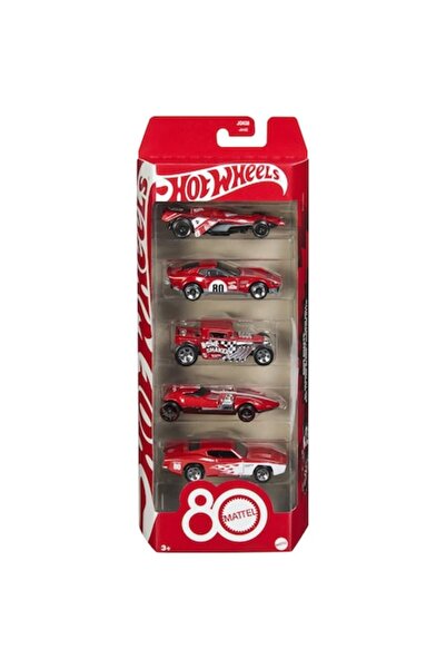 HOT WHEELS Set de 5 mașini, aniversare de 80 de ani, scară 1:64