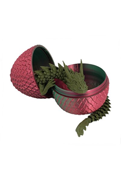 Sani Figurine Sani, Dragon in Egg 90 x 115 mm, Green, Red, Dark Green