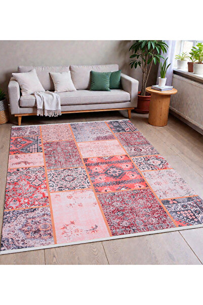 Zeora Home Patchwork Kilim |   Vintage Ethnic Pattern |   Non-Slip Woven Base...