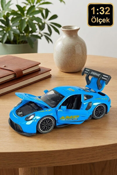 craftivio 1:32 Metal Porsche 911 GT3 RS Çek Bırak Araba - Sesli Işıklı Kapıla...