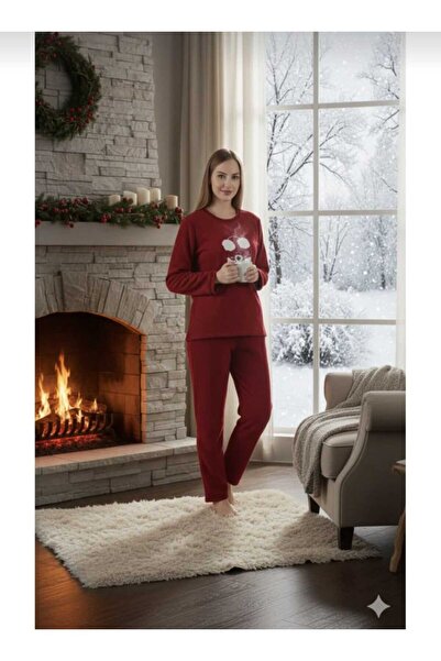 BOYRAZ POLARLI PİJAMA TAKIMI KIŞLIK RAHAT VE ŞIK