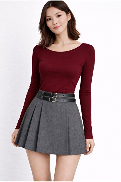 SHEBARA Μπλούζα με λαιμόκοψη Kayık, με απαλή υφή, για το επάνω μέρος του σώματος