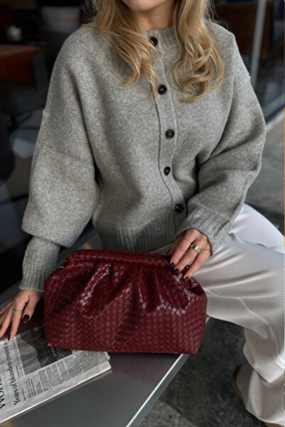 as aminel Örgü Desen Clutch Çanta