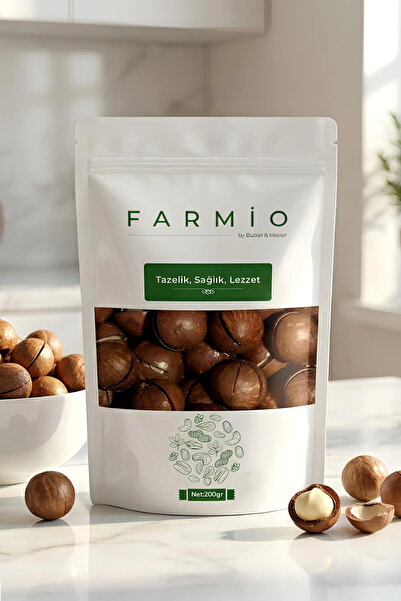 FARMİO Makademya Fındığı 200gr – Kabuklu Kavrulmuş