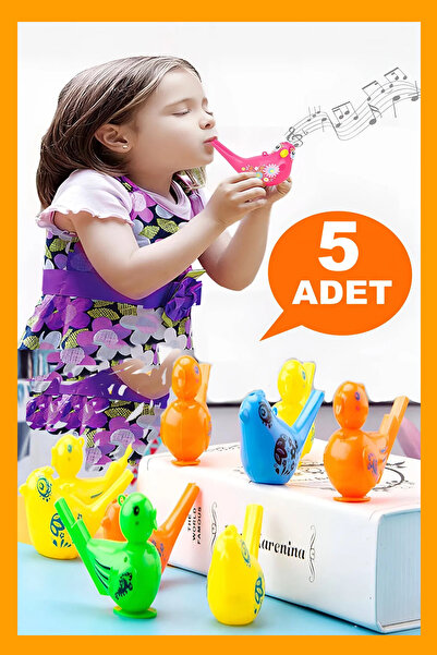 pialbatro 5 Adet Sulu Düdük Kuş Bülbül Kanarya Düdüğü Müzik Aleti Parti Doğum...