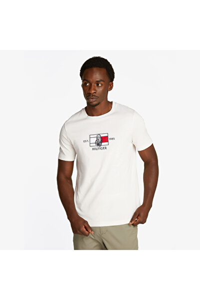 Tommy Hilfiger Flag Sailing Erkek Sarı T-Shirt