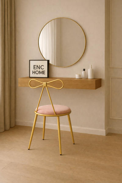 EFAKS Gold pembe fiyonk sandalye