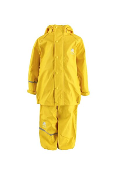CeLaVi Sunny Yellow 130 - Set jacket + rain and windstopper pants -