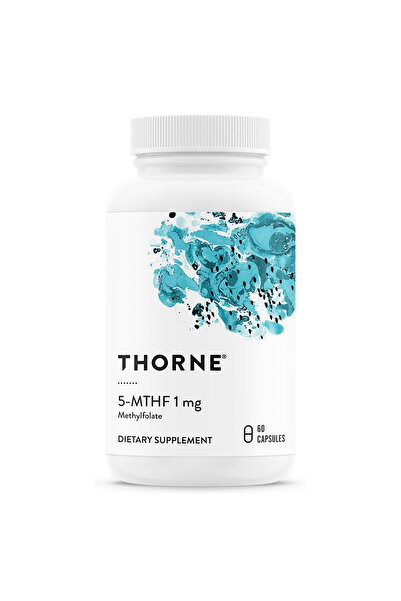 Thorne 5-MTHF, 1 mg, 60 Capsules, Supports Heart and Brain, Supports Blood an...