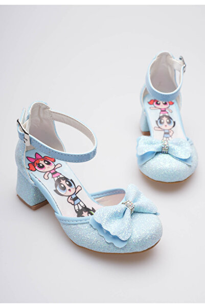 SGF KIDS أحذية سهرة للأطفال ذات كعب عالٍ باللون الأزرق من p.p.g