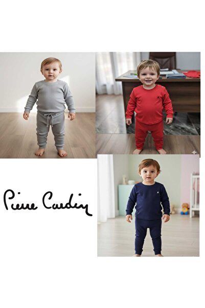 Pierre Cardin %100 Pamuk 3 takım birarada Patikli Uzun Kollu Bebek Takımı 2'l...