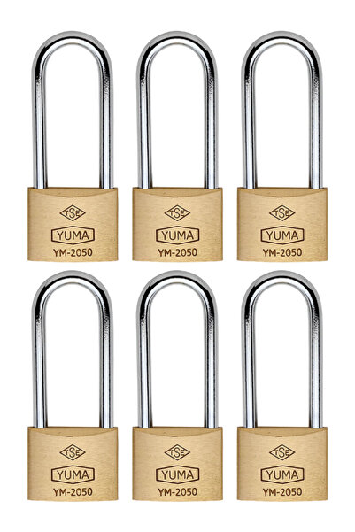 yuma kilit Yuma Standard Hasp Lock Long Body Brass Yellow 40 mm 1 Pack (6 Pie...
