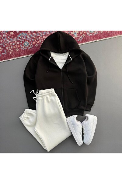 KONSEPT35 Men's 3-Ply Shirt Fleece-Lined Suede Tracksuit and Jacket Combination