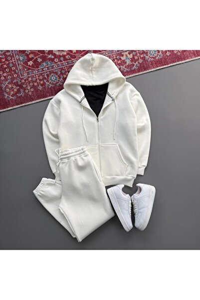 KONSEPT35 Men's 3-Ply Shirt Fleece-Lined Suede Tracksuit and Jacket Combination