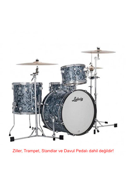 Ludwig LN34023TXA7 Neusonic Downbeat Shell Set (Blue Pearl) | Amerikan Yapımı...
