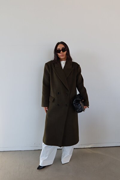Özge Özgenç 4 Button Long Cashmere Coat