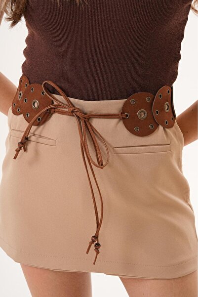 Desre Moda Encapsulated Suede Cowboy Belt Jacket Belt Shirt Belt Waist Belt