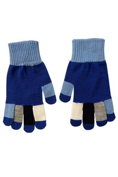 LİNOTTİ Boys' Color Block Winter Gloves Knitted