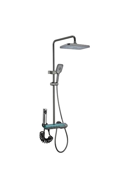 OEM Set de duș SanLux, SmartFlow, negru, termostat, afișaj digital