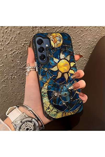 Caseji جراب هاتف سامسونج جالاكسي A16 متوافق مع طباعة الشمس والقمر المقاومة لل...