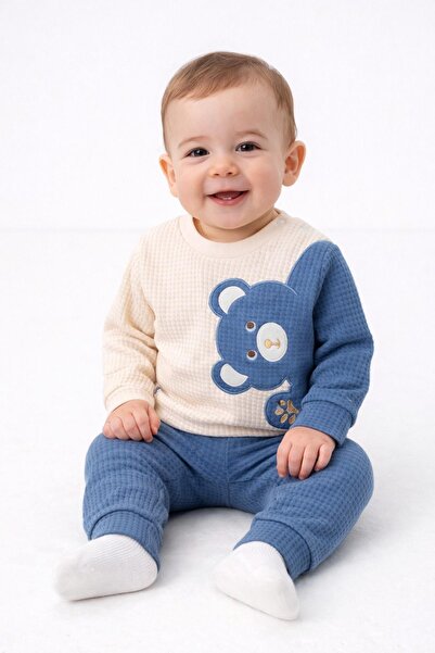 dinamik çocuk Baby Teddy Bear Waffle Fabric 2 Thread m Transitional Unisex Bo...