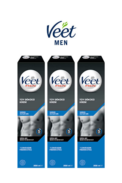Veet Men Erkekler İçin Tüy Dökücü Krem Hassas Ciltlere Uygun Pratik Kullanım ...