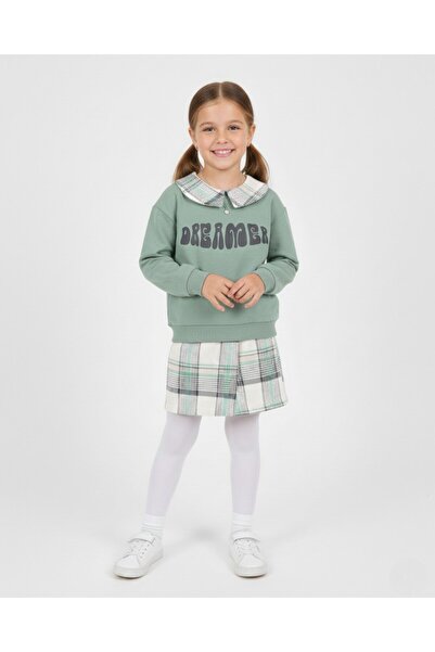 Ege Bebek Set de fustă pantalon scurtă piese pentru fete cu model în carouri,...