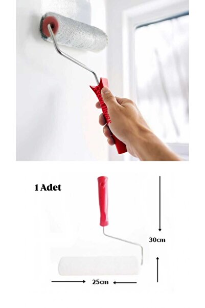 ÇEÇEN HOME (1 Adet) İç-dış Cephe Badana Rulosu 25 Cm Boya Rulosu Saten Rulo D...