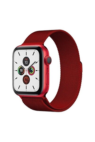 OEM Curea magnetică din oțel inoxidabil pentru Apple Watch, roșie