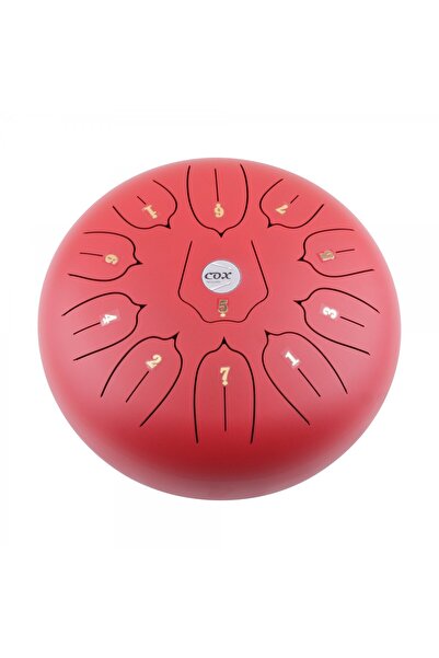 Cox CSTD-RED Steel Tongue Drum (Kırmızı) | Çelik Dil Davulu Rahatlatıcı Tonla...