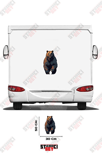 STİCKERCI BEY Standing Bear Visual Caravan Sticker Covering