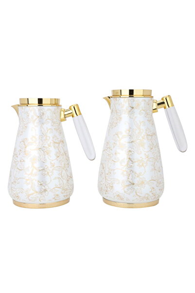 AZOZ MERCHLY thermos set, 1/0.75 litre, 2 pieces, thermal glass inner shell, ...