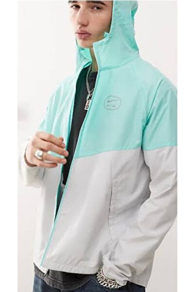 Nike Unisex Kapüşonlu Spor Rüzgarlık Günlük Ceket HM0187-025 Mint yeşili/Açık...