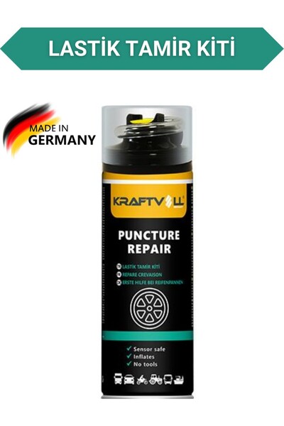 Kraftvoll Lastik Tamir Köpüğü Sprey 400 Ml Hortumlu Şişirici Acil Onarıcı (Ma...